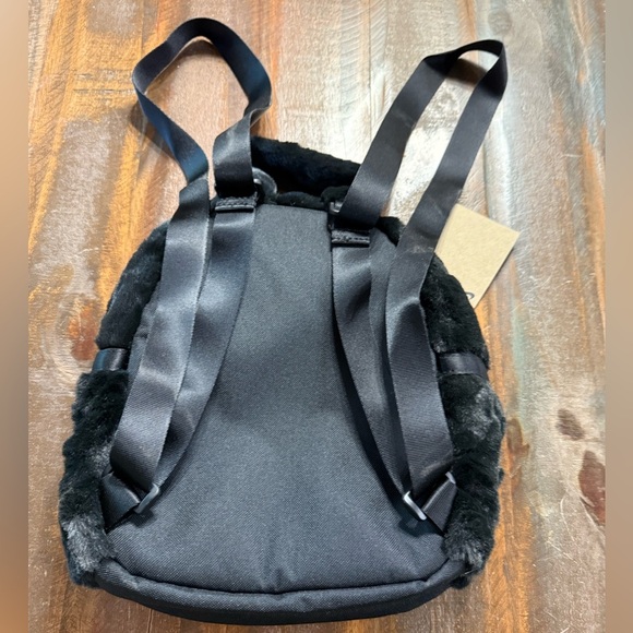 Nike Faux Fur Mini Backpack Black Plush Small Backpack NWT main image 4